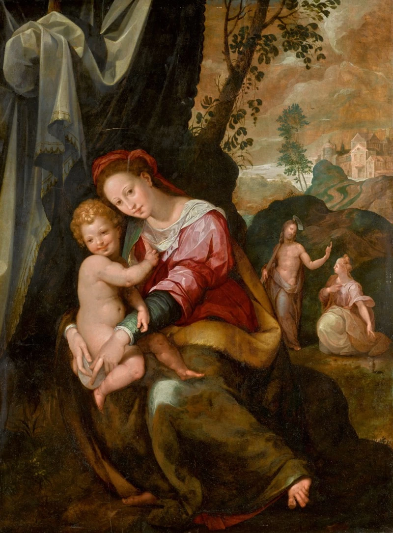 Madonna col Bambino e scena di Noli me Tangere